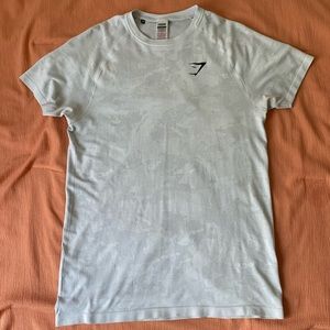 Gymshark Lightweight Seamless Shirt White Camo Mens Medium